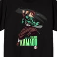thumbnail image 2 of Demon Slayer: Infinity Castle Tanjiro Striking Pose Men's Black Short Sleeve Tee-6XL, 2 of 7