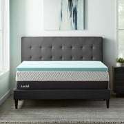 Lucid 2 Cooling Gel with Aloe Plush Memory Foam Mattress Topper, Twin-XL