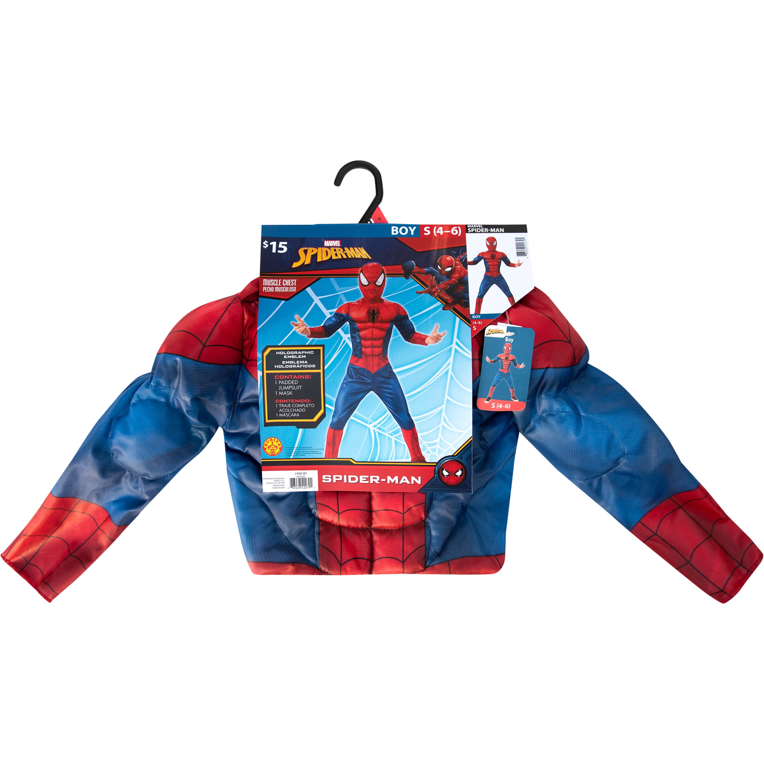 Child Officially Licensed Boys Marvel Classic Spiderman Halloween Costume  Medium, Red and Blue - Walmart.com