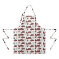 thumbnail image 2 of Red Christmas Farm and Truck Apron-Garden Aprons for Women with Pockets-Cotton Linen Waterproof Kitchen Cooking Gardening Aprons Adjustable for Kitchen,Cooking,BBQ and Salon 32"x27", 2 of 7