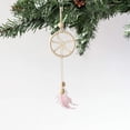 thumbnail image 4 of Hwkond Christmas Ornaments Christmas Hanging Plush Pendant Feather Pendant Five Pointed Star Wall Hanging Dreamcatcher Christmas Decorations, 4 of 5