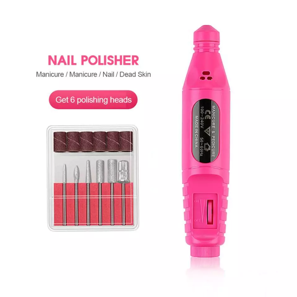 Electric Drill Nail File Acrylic Art Bits Manicure Pedicure Portable Machine Kit