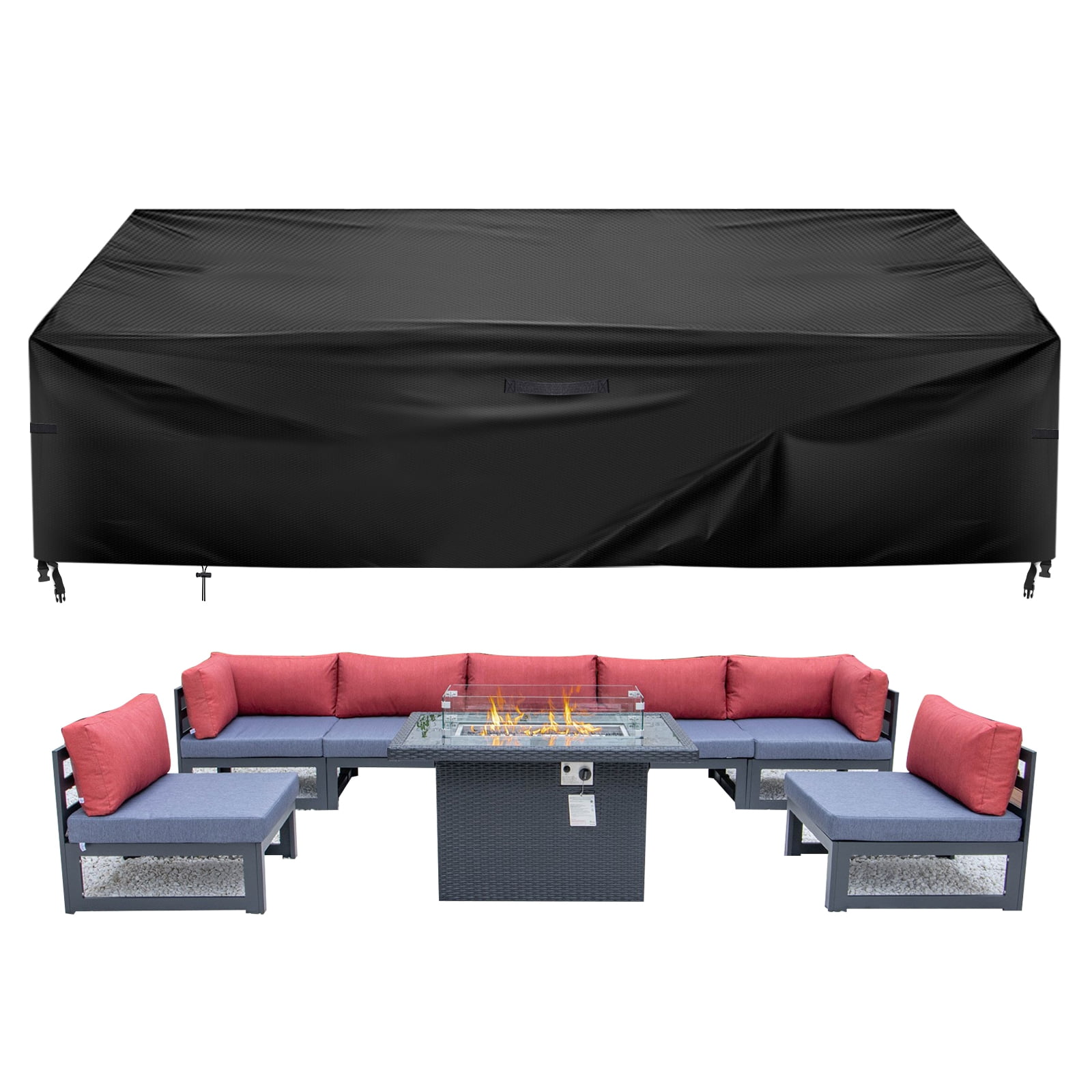 Outdoor Furniture Cover Patio Garden Large Love Seat Storage Cover Up to 65” L 