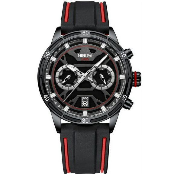 NIBOSI Luxury Watch For Men Quartz Chronograph Sport Waterproof Man Watches Military Fashion Stainless Steel Wristwatch Clock