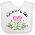 thumbnail image 3 of Inktastic Glamma's Girl- Heart Flowers Girls Baby Bib, 3 of 4