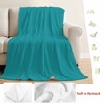 thumbnail image 5 of Teal Throw Blanket for Couch, Soft Lightweight Flannel Fleece Blanket, Turquoise Pure Teal Microfiber Plush All Season Decorative Blankets Gifts for Sofa Bed 60"x80", 5 of 9