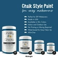 thumbnail image 4 of Chalky Chicks Chalk Paint - Chalk Paint for Furniture, Craft Paint, Cabinet Paint, Wood Paint, and Furniture Paint, Spray Paint-Ready for Home Decor - Midnight (Peacock Blue)32 Fl Oz (Pack of 1), 4 of 9