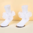 thumbnail image 4 of CHCNHAC Girls Dance Socks with Lace Trim, Shiny Ballet Ankle Socks for Kids, Soft Cotton Princess Ruffle Socks for Dance Class Performance Party Gift Ages 8-10, 4 of 4