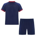 thumbnail image 2 of YONGHS Kids Boys Football Team Uniform Sport Tracksuit Soccer Jersey T-shirts with Shorts Set Navy Blue 9-10, 2 of 7
