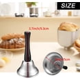 thumbnail image 2 of 34 Pieces Hand Bell Small Hand Held Bells, Silver Steel Dinner Call Service Wedding Bells with Black Wooden Handle Care for School Church Adults Classroom Wedding Decorative, 2 of 5