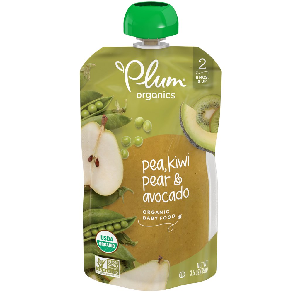 Plum Organics Stage 2 Organic Baby Food, Pea, Kiwi, Pear