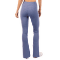thumbnail image 2 of Yoga Leggings with Front Slit and Pockets High Waist Tummy Control Buttery Soft Stretchy Workout Pants Steel Blue Large, 2 of 4