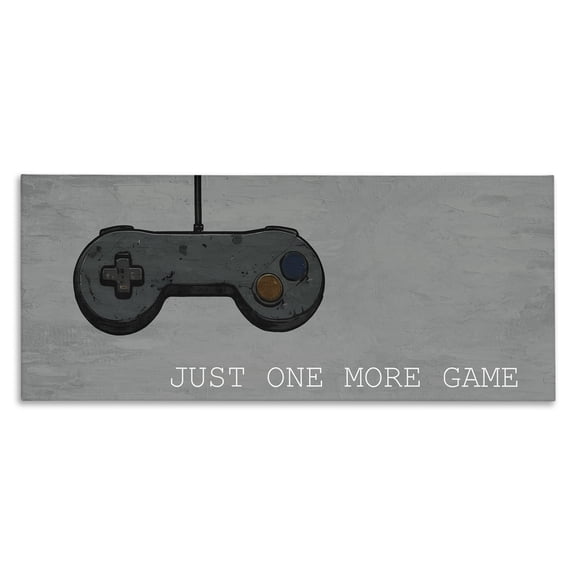 Stupell Industries Contemporary Just One More Rustic Gaming Canvas Art, 24 x 10, by Kim Allen
