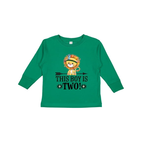 Inktastic 2nd Birthday Tribal Lion Boys Boys Long Sleeve Toddler T-Shirt