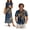 Palm Trees Print, variant on Yuyamidu His and Hers Matching Outfits Palm Tree Dress for Women Hawiian Dress Mens Beach Shirts Button Up Short Sleeve Shirts Matching Cruise Outfits for Couples Slit Maxi Long Dress Men's S