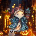 thumbnail image 4 of Kojanyu Colgante de fantasma 2D con cadena redonda para pared y ventana,ideal para festivales,decoración de Halloween para paredes y ventanas., 4 of 6