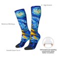 thumbnail image 4 of Fotbe Whimsical Sunflowers Night Sky Calcetas Divertidas Estampadas para Hombre y Mujer, Calcetas de Algodón hasta la Rodilla para Caminar, Correr, Enfermería y Embarazo, 4 of 6
