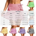 thumbnail image 3 of hoksml Women's Gingham Wrap Skort - Tie Front Mini Skirt with Built-In Shorts, Casual Summer Wear, 3 of 8