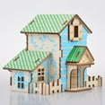 1pc 3D Wooden House Puzzle Educational Board Toy DIY Funny Jigsaw for