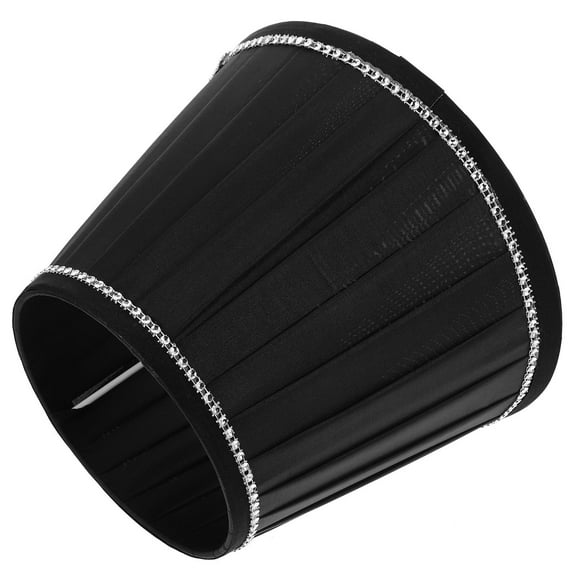 PAMINGONO Pleated Lamp Shade Elegant Light Cover For Table Lamps With Rhinestones For Bedroom Living And Hotel Decor