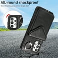thumbnail image 2 of Allytech Galaxy A32 5G Case Wallet with Cards Holder & Detachable Shoulder Strap, Ring Holder Kickstand Vintage PU Leather Shockproof Wallet Case Cover for Samsung Galaxy A32 5G - Black, 2 of 14