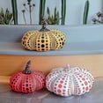 thumbnail image 2 of Juguete de calabaza de punto ondulado Yayoi Kusama, almohada de decoración de calabaza para Halloween, juguetes para bebés y niños, almohada decorativa para sofá y hogar, 2 of 5