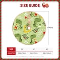 thumbnail image 3 of Daiia Cute Dinosaurs Cartoon Drawing Merry Christmas Tree Skirt , Xmas Large Lace-up Tree Skirt, Santa Snowflakes Rustic Home Decorations New Year Party Farmhouse Decor-36", 3 of 7