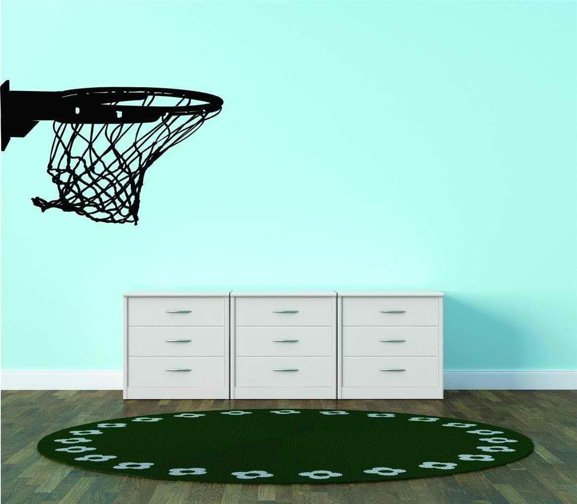 Basketball Hoop Net Ring Vinyl Mural Wall Decal Vinyl Peel And Stick