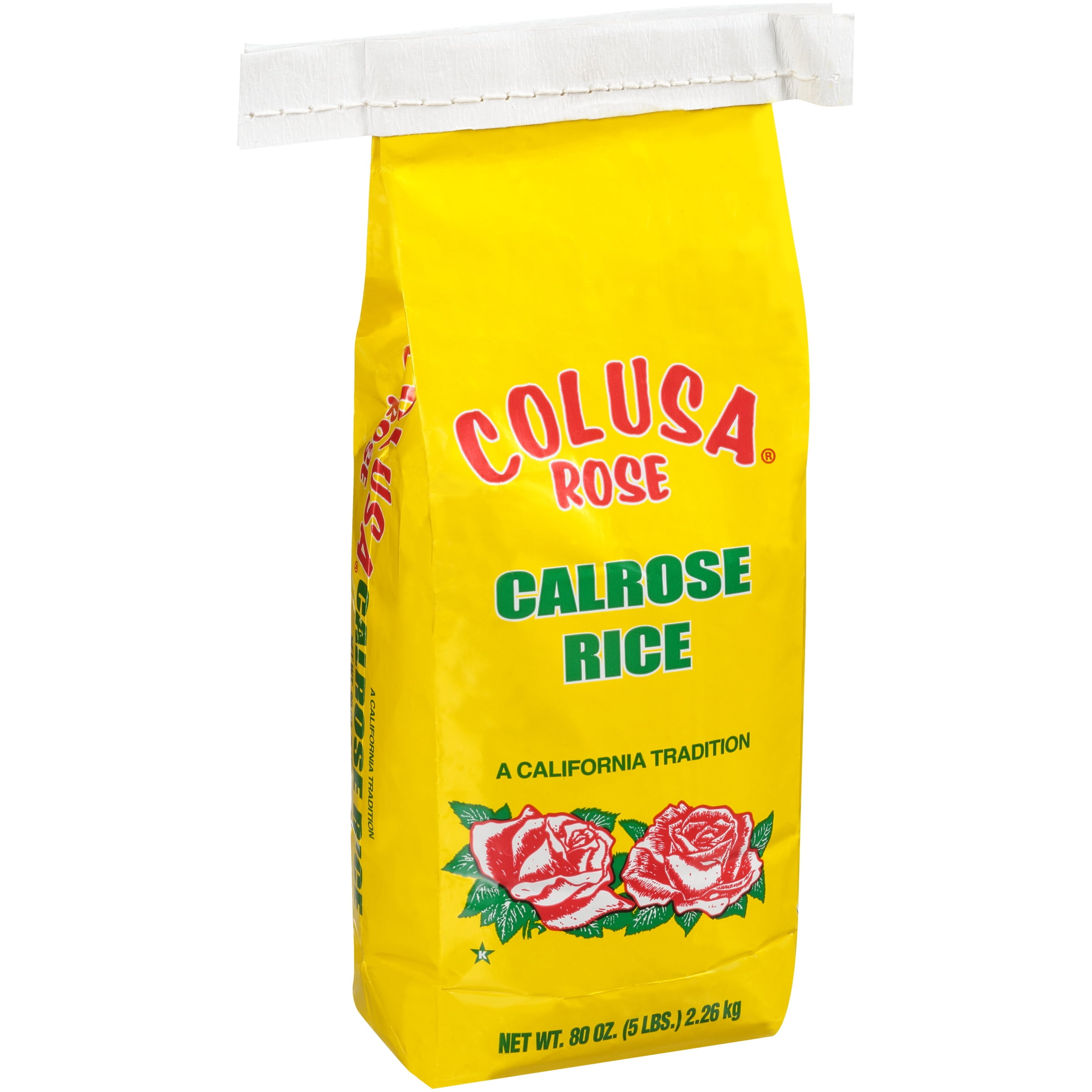 Colusa Rose Calrose Rice, Gluten Free Medium Grain White Rice, 5 lb Bag