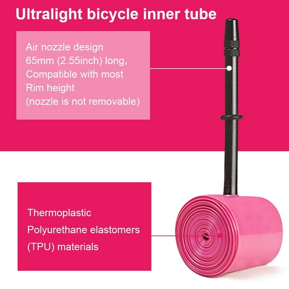700X18-32c Road Bike Inner Tube 65mm Bicycles Repair Bicycles Inner Tube Tire Valve Professional Portable Cycling Rider Replacement Tyre Accessory