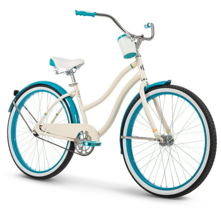 Huffy 26" Good Vibrations Cruiser Bike, Fits Riders 60"+, Womens, Adult, Gloss White