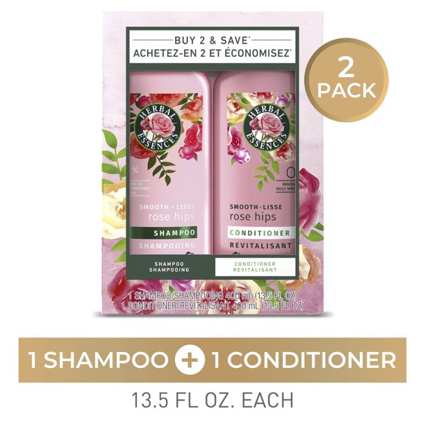Herbal Essences Smooth Rose Hips Shampoo and Conditioner Pack, 13.5 oz