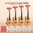 thumbnail image 5 of Beginner Acoustic Guitar Kit, 3/4 Junior Size All Wood Instrument, 36" Natural Wood Gloss, Right-Handed, 5 of 7