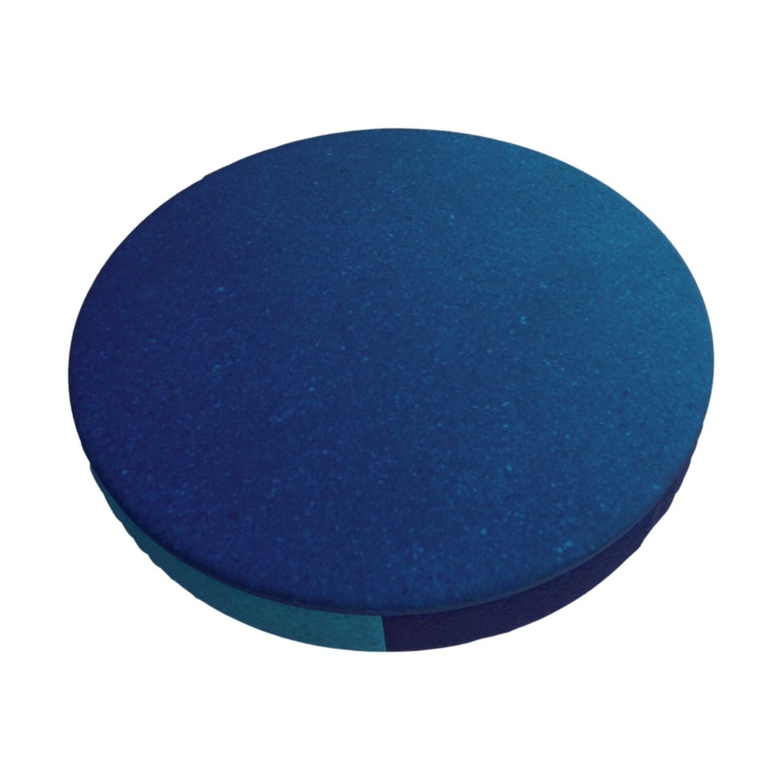 Easygdp teal blue Print Easy To Install Bar Stool Covers&Stool Covers Round&Elastic Stool Cover, Barstool Covers,Washable&Bottom With Elastic Edge-14 inch