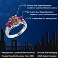thumbnail image 2 of Gem Stone King 2.50 Ct Oval Red Tiger Eye Red Created Ruby 925 Sterling Silver Ring (Size 6), 2 of 6