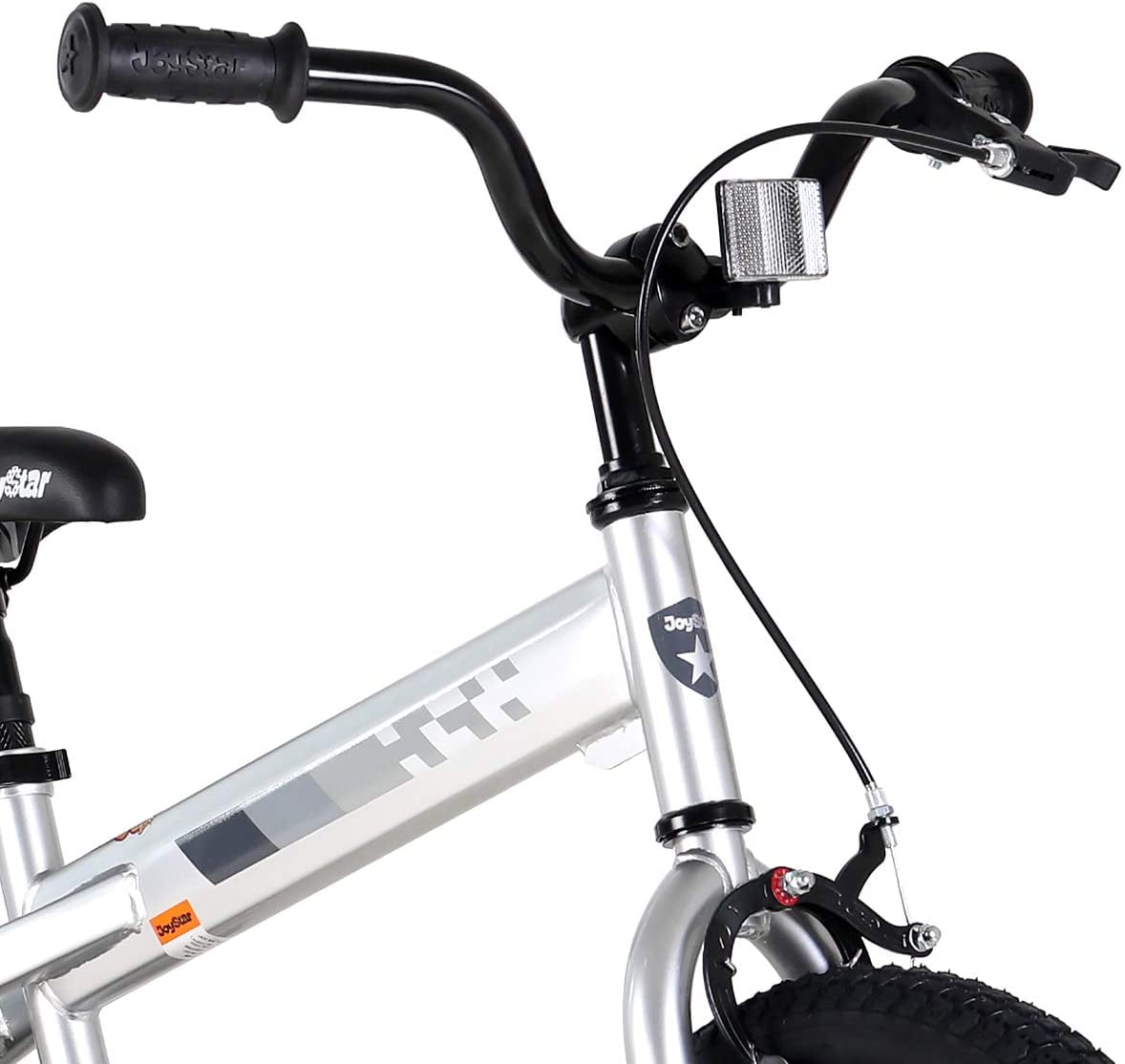 Joystar Boys 12'' Adjustable Seat Whizz Kids' Bike, Silver