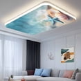 thumbnail image 3 of Ceiling Light Cover for Classroom, Teal Blue Coastal Ocean Magnetic Fluorescent Light Covers Filter for School,Office, 2X4&nbsp; FT, Pack of 3, Sandy Beach Starfish Shells, 3 of 8