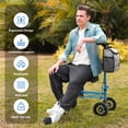 thumbnail image 4 of COSYWILL Knee Scooter,Economy Knee Walker with Dual Braking System,Foldable Scooter for Foot Injuries,Compact Crutches Alternative,Light Blue, 4 of 7