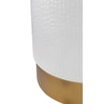 thumbnail image 6 of TOV Furniture Dimple White and Gold Round Hand Hammered Side Table, 6 of 6