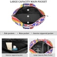 thumbnail image 3 of 22 Inch Oversized Travel Bag Lightweight Canvas Weekender Duffel with Multi Pockets, Slogan Print, 3 of 5