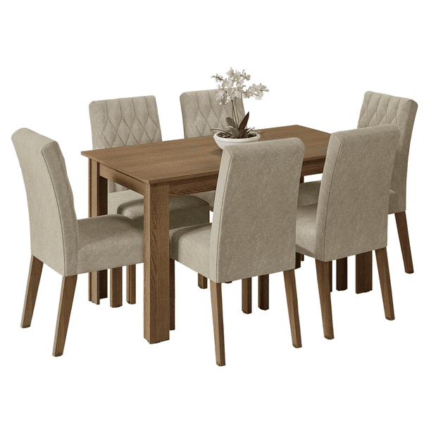 Mesa de Comedor con Mesa y 6 Sillas Madesa Allegro MI