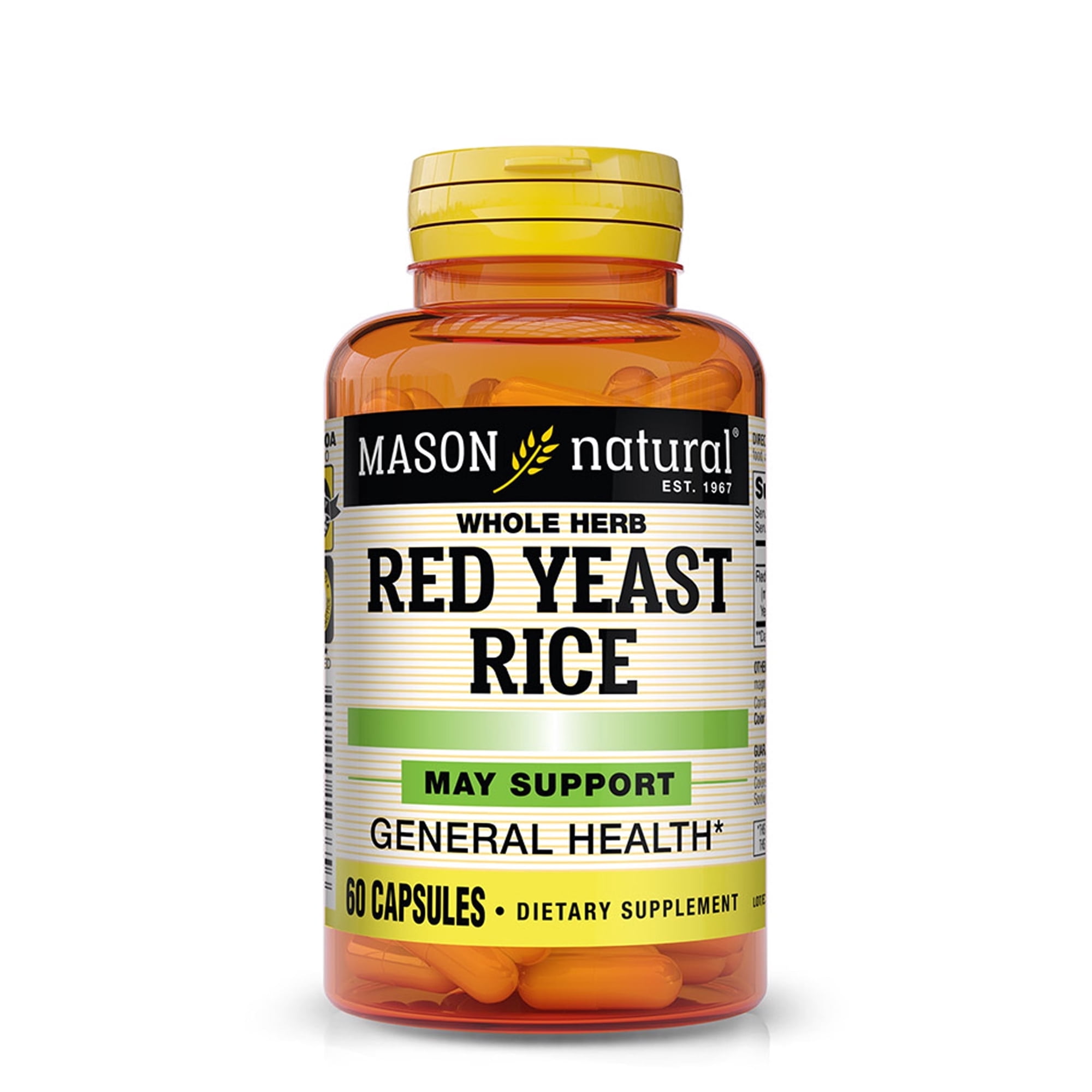 Mason Natural Red Yeast Rice - Herbal Supplement, 60 Capsules