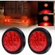 thumbnail image 1 of 2pcs Truck Tail Lights, 24v Round Integrated High Brightness Led Tail Lights, Trailer Brake Lights, Truck, Vans, Caster, Red, 1 of 5