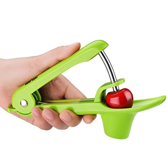 HBirdPc Cherry Pitter Stoner & Olive Tool with Food-Grade Silicone Cup,Heavy-Duty Designed,Dishwasher Safe green. 