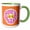 Green/White, variant on 3drose, Have a Good Day Emoji Heart Eyes Room Decor, 15oz Two-tone Yellow Mug