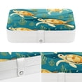 thumbnail image 4 of Turtle PU Leather Earring Organizer Box with Removable Compartment, Display Case, and Bracelet Holder - Portable Storage Solution, 4 of 6