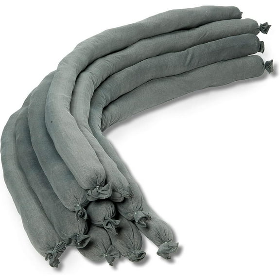 Universal Absorbent – Snake for Oil and Water – 3” x 48” – Absorbing up to 10 Gallons – Super Sock Absorber for Spill by Garage Door or Basement Floor – Pack of 10 (10)