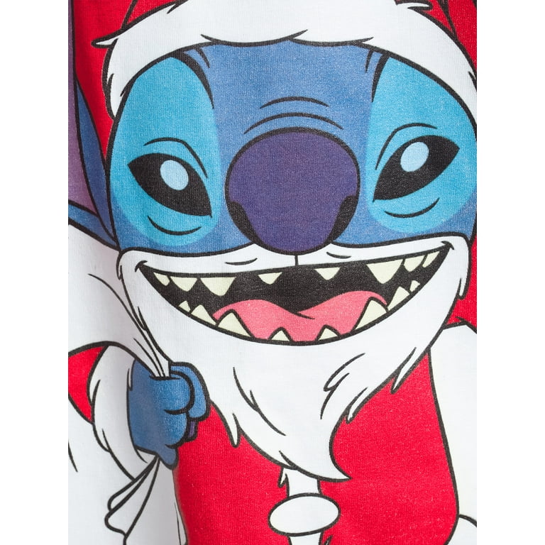 Santa Stitch Merry Xmas Lilo And Stitch Disney Gifts AOP Print