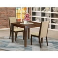 thumbnail image 4 of East West Furniture Oxford 3-piece Wood Dining Set in Mahogany/Light Tan, 4 of 4