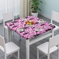thumbnail image 3 of Pink Halloween Fantasy Pattern Square Fitted Tablecloth with Elastic Edge,Square Table Cover,Washable Elastic Table Cover for Home Kitchen Party Decor 36"x36", 3 of 6